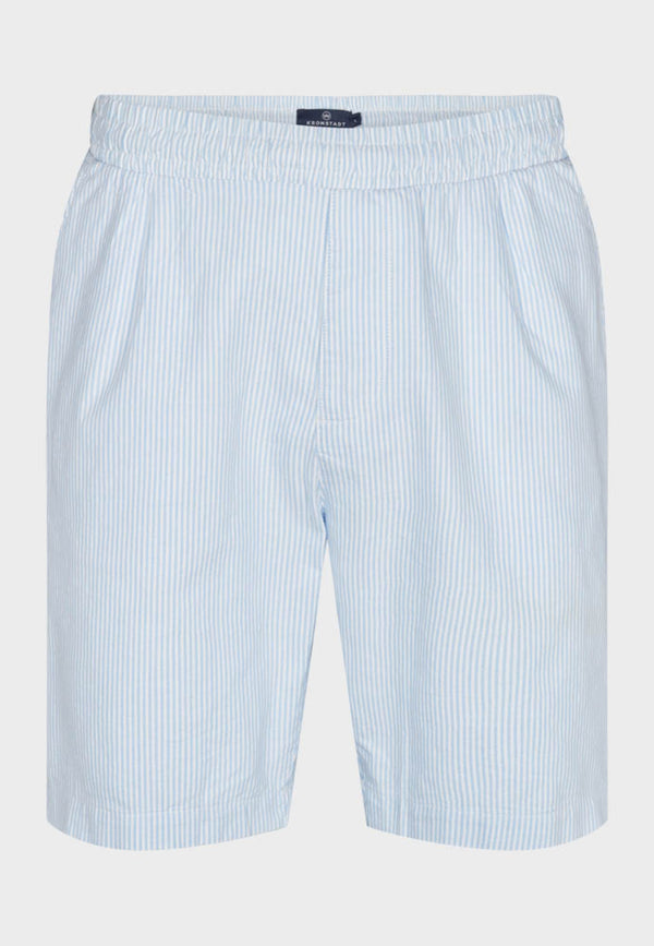 Kronstadt Chill Oxford stripe shorts Shorts Light blue / White Stripe 1