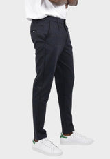 Kronstadt Club Texture pants Pants Navy check