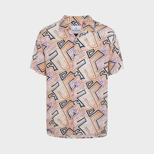 Kronstadt Cuba Graphic print S/S shirt Shirts S/S Papaya