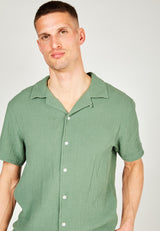 Kronstadt Cuba Muslin S/S shirt Shirts S/S Ivy Green