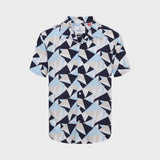 Kronstadt Cuba geometry S/S shirt Shirts S/S Blue
