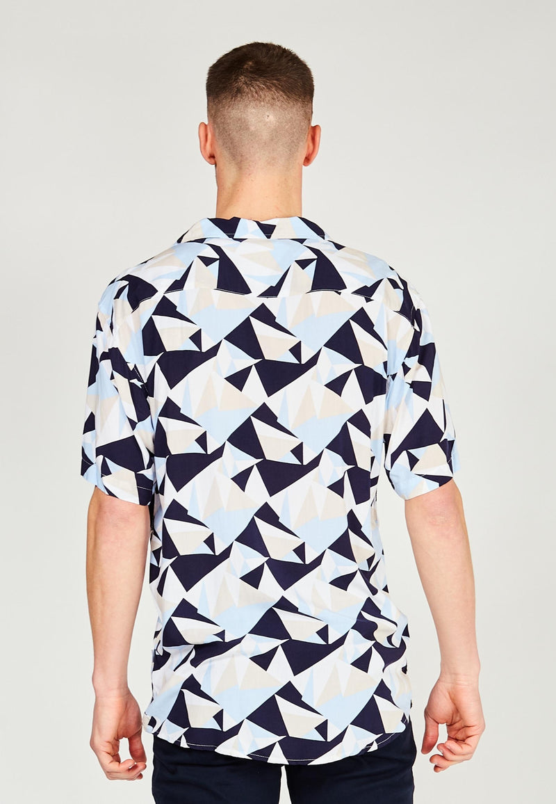 Kronstadt Cuba geometry S/S shirt Shirts S/S Blue