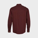 Kronstadt Dean Diego Cotton henley shirt Shirts L/S Bordeaux mel