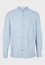 Kronstadt Dean Diego Cotton henley shirt Shirts L/S Light blue