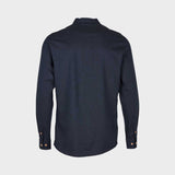 Kronstadt Dean Diego Cotton henley shirt Shirts L/S Navy