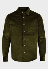 Kronstadt Johan Corduroy shirt Shirts L/S Olive Green