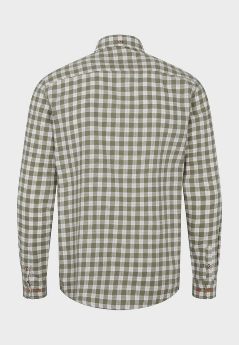 Kronstadt Johan Flannel check 28 shirt Shirts L/S Green / White