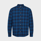 Kronstadt Johan Flannel check 34 shirt Shirts L/S Blue Check