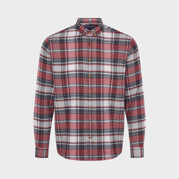 Kronstadt Johan Flannel checked shirt Shirts L/S Red