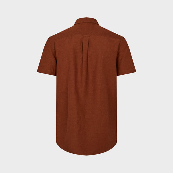 Kronstadt Johan Linen S/S shirt Shirts S/S Tobacco