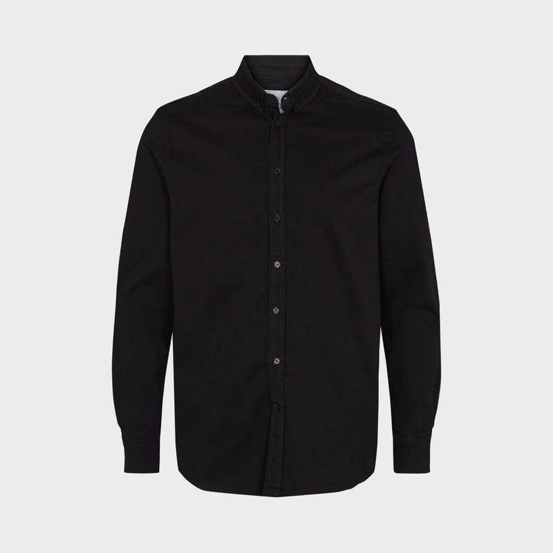 Kronstadt Johan Twill shirt Shirts L/S Black