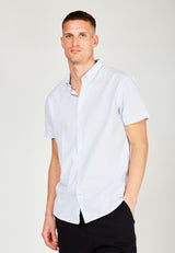 Kronstadt Johan seersucker S/S shirt Shirts S/S White/White