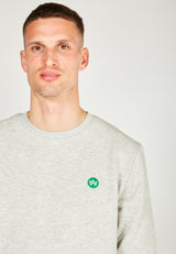 Kronstadt Lars Organic/Recycled crew sweat Sweat Grey mel