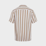 Kronstadt Ramon Cuba big stripe S/S shirt Shirts S/S Desert sand