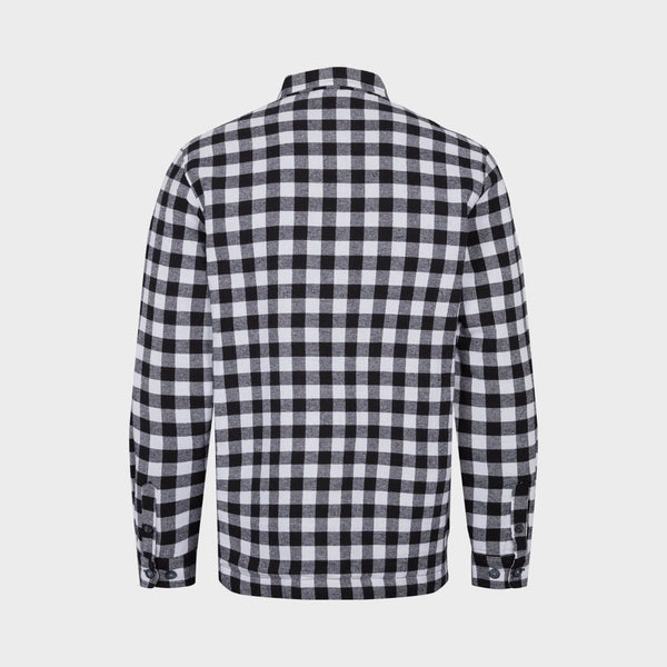 Kronstadt Ramon Flannel check 10 quilt overshirt Overshirts Black / White