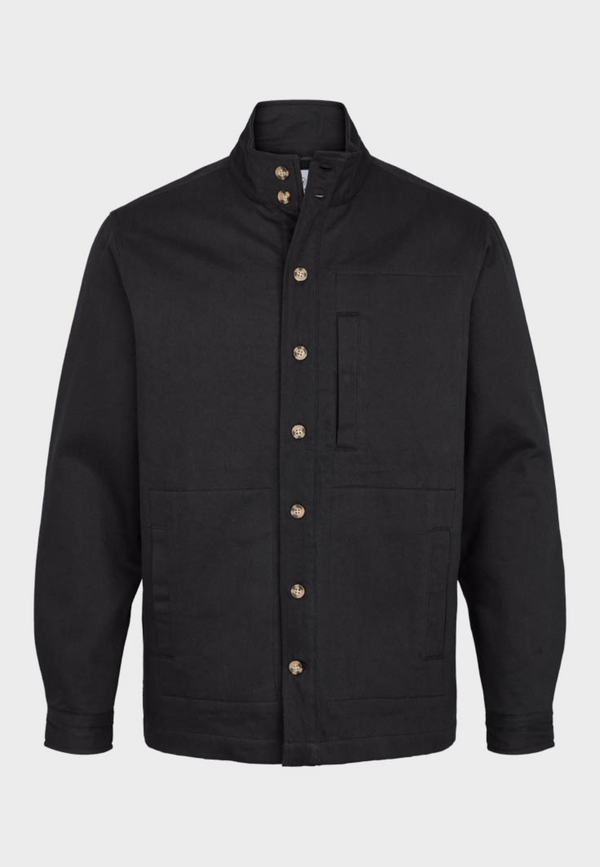 Kronstadt Ramon Light Twill Double pocket overshirt Overshirts Black