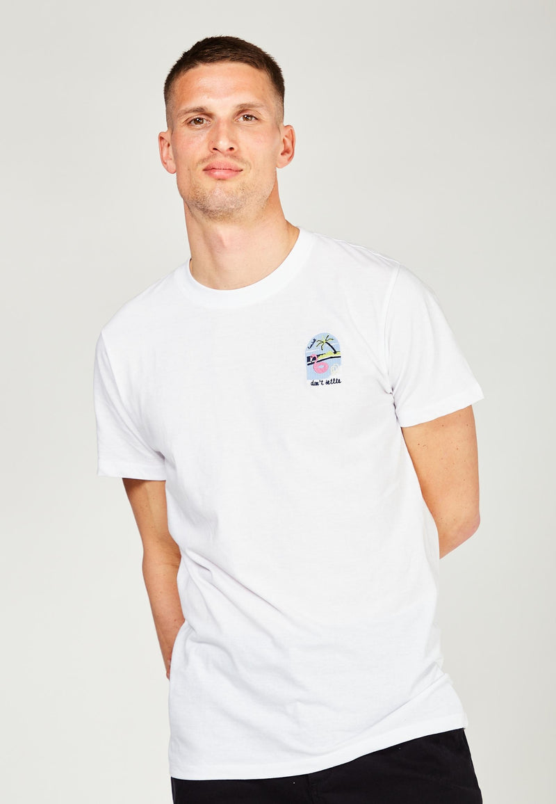 Kronstadt Timmi Organic Recycle Embroidery t-shirt Tee White
