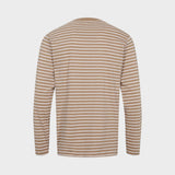 Kronstadt Timmi Organic/Recycled L/S stripe tee Tee Sand/White