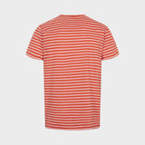 Kronstadt Timmi Organic/Recycled striped t-shirt Tee Burned Orange