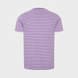 Kronstadt Timmi Organic/Recycled striped t-shirt Tee Lavender / White