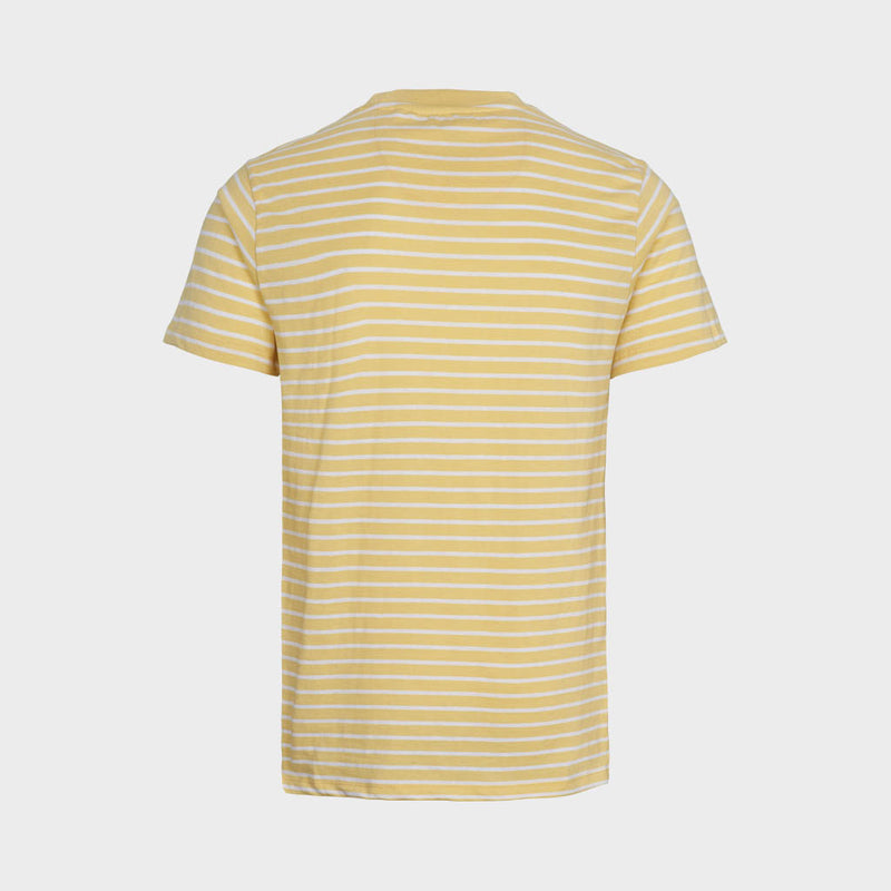 Kronstadt Timmi Organic/Recycled striped t-shirt Tee Light yellow
