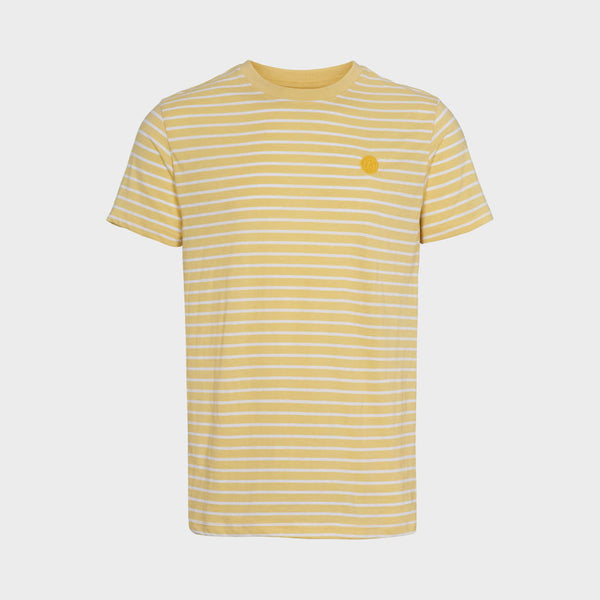 Kronstadt Timmi Organic/Recycled striped t-shirt Tee Light yellow
