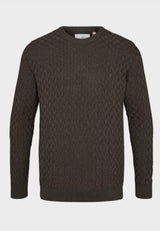 Bertil Cotton crew neck knit - Army - Kronstadtbrand