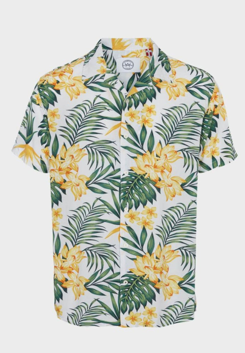 Cuba Tropical S/S shirt - Yellow - Kronstadtbrand