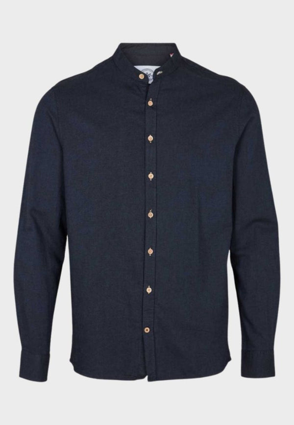 Dean Diego Cotton henley shirt - Navy - Kronstadtbrand