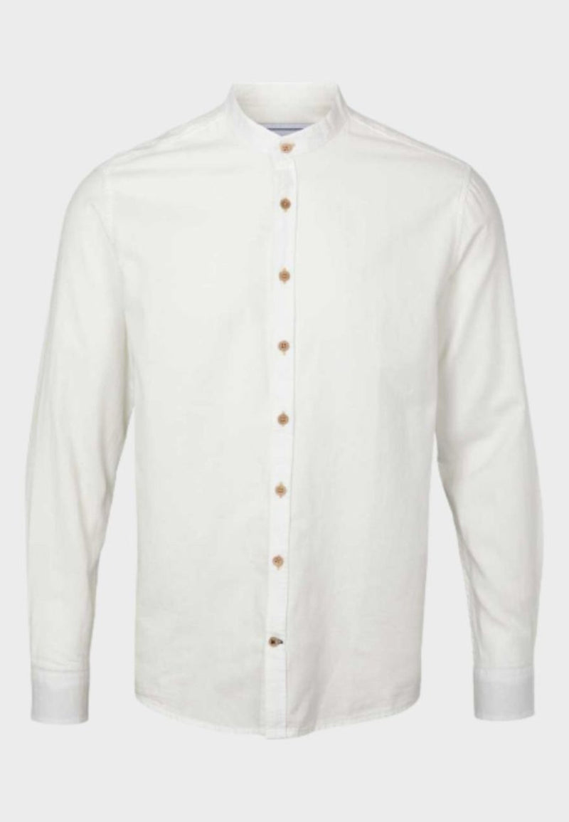 Dean Diego Cotton henley shirt - Off White - Kronstadtbrand