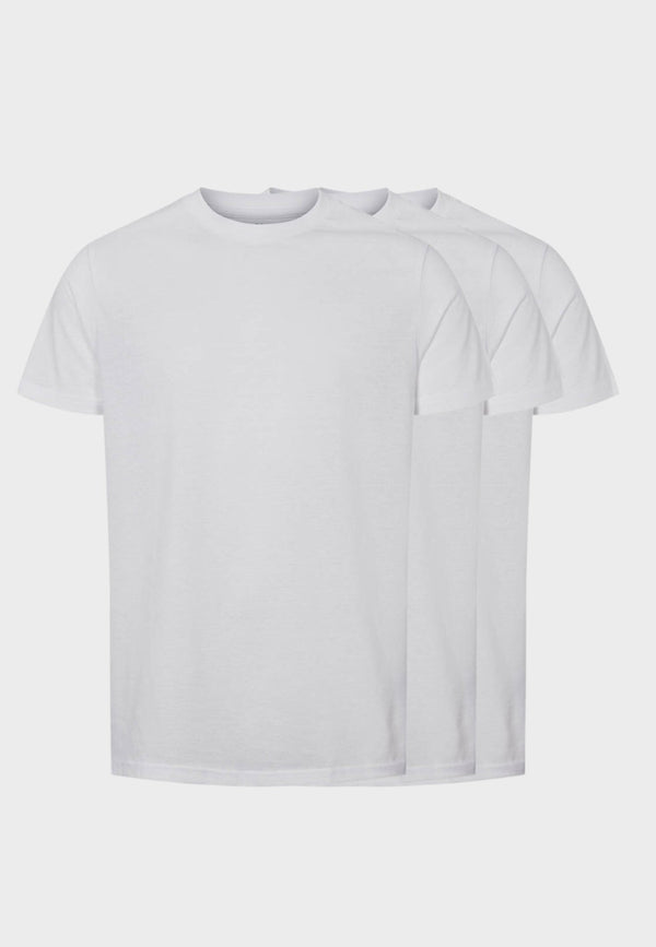 Elon Organic/Recycled 3-pack t-shirt - White/White/White - Kronstadtbrand