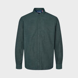 Johan Herringbone Flannel shirt - Khaki Green - Kronstadtbrand