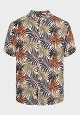 Johan Tropical vibes S/S shirt - Tobacco - Kronstadtbrand